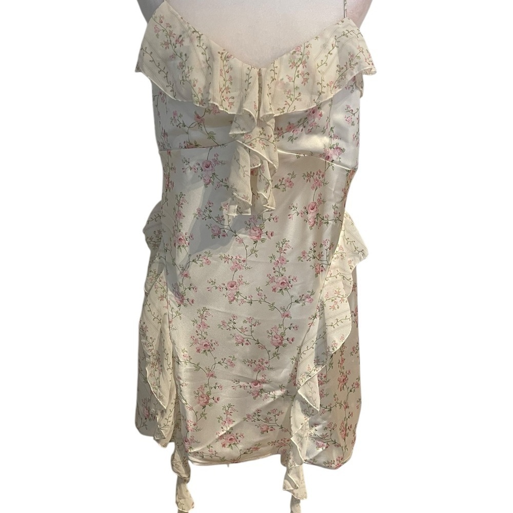 Forever 21 Floral Ruffle Long Top Size XL – Prairie Cottagecore Fairy Style - Picture 7 of 8